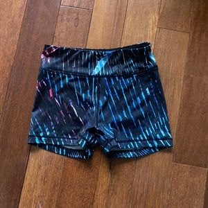 Aeropostale Black Patterned Spandex Shorts